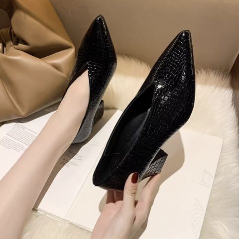 Low Heel Pointed Toe Single Shoes Women's Shoes