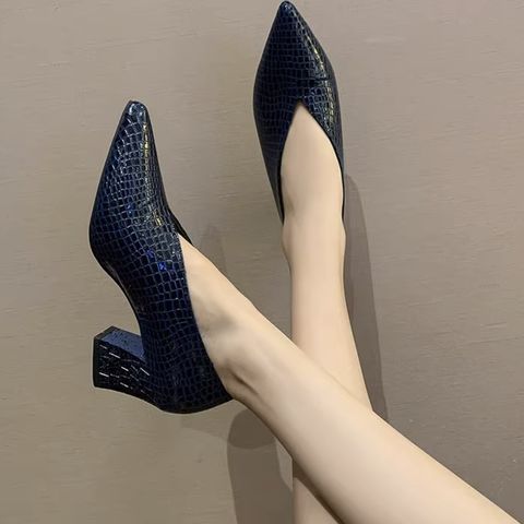 Low Heel Pointed Toe Single Shoes Women's Shoes